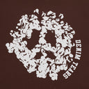 Brown Cotton Peace Long Sleeve T-Shirt