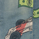 Indigo Painted Denim Pants