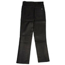 Amiri Crop Straight Lthr Denim Pants - Black