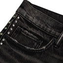 Black Studded Vintage Flare Jeans