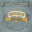 Indigo Distressed Denim Shorts