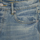Blue Flared Pinner Coated Vintage Jeans