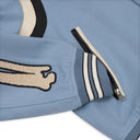Slate Blue Varsity Bones Bomber Jacket