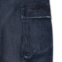 Dark Indigo Cargo Vintage Coated Flare Jeans