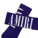 Purple Solid Core Logo Socks