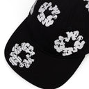 Black Cotton Wreath Fitted Cap
