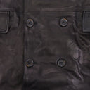 Black Oakland Wreath Winter Leather Coat