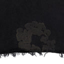 Black Mono Wreath Denim Shorts