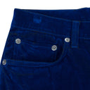Blue Velours Flocked Skinny Jeans