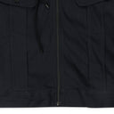 BLACK UNKNOWN CABAN WITH WHITE GRAPHIC DENIM JACKET