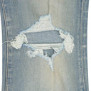 Blue Broken Flare Skinny Jeans