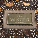 BROWN CALF HAIR APHRODITE BOW HANDBAG