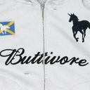 WHITE BUTTIVORE ZIP HOODIE