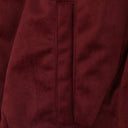 Maroon Velvet Track Jacket