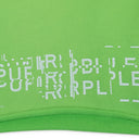 Fluorescent Green French Terry Glitch Sweatshorts