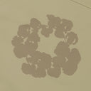 Beige Leather Laser Cut Wreath Work Pants