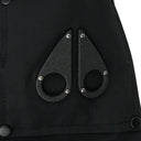 Black / Black Ladriere Shearling Trim Bomber Jacket