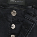 Black Lurex Repair Overdye P001 Jeans