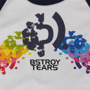 White Bstroy Tears Baseball T-Shirt