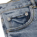 Mid Indigo Super Stack Flare Jeans