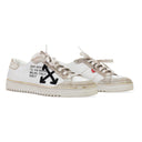 WHITE/BLACK ADDRESS LOW TOP SNEAKERS