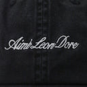 Jet Black Washed Script Cap