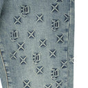 Blue Embossed P001 Denim