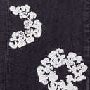 Black Cotton Wreath Jeans