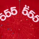 Red Angel Number Zip Hoodie