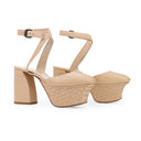 PEACH POUSSIN SMOOTH KID HEELS