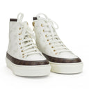 White Monogram Stellar High-Top Sneakers