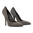GRAY LUXE KID SUEDE HEELS