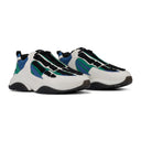 Black/Teal Bone Runner Sneakers