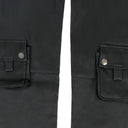 Black Tactical Leather Cargo Pants