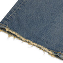 Mid Indigo Repair Destroy Baggy Fit Jeans