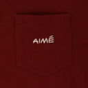 Red Embroidered Aime Pocket Tee