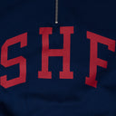 Navy Quarter Zip Knit Sweater