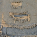 Light Indigo Verditer Destroyed Wide-Leg Jeans