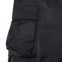 Black Beauty Leather Cargo Shorts