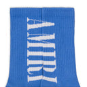 Caroline Blue Solid Core Logo Socks