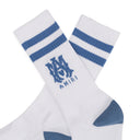 White/Ashley Blue MA Stripe Socks