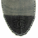 Grey Denim Cap Toe Logo Oxfords
