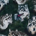 Multicolor Wolf In the Pines Button-Up