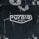 Black Printed Corduroy AOP Puffer Vest