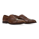 BROWN LACED STRAND CAP TOES OXFORDS