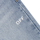 Light Indigo Relaxed Fit Spray Arrow Jeans