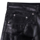 Black Leather Cut Pants