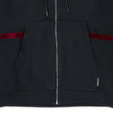BLACK LOGO ZIP HOODIE