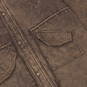 Seal Brown Split Parka Twill Coat
