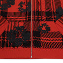Red Plaid Wreath Zip Hoodie